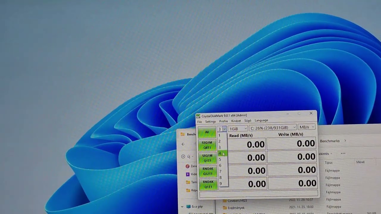 Samsung 980 PRO 1TB M.2 (MZ-V8P1T0BW) vs Samsung 990 PRO 2TB M.2  (MZ-V9P2T0BW) - Sebességteszt