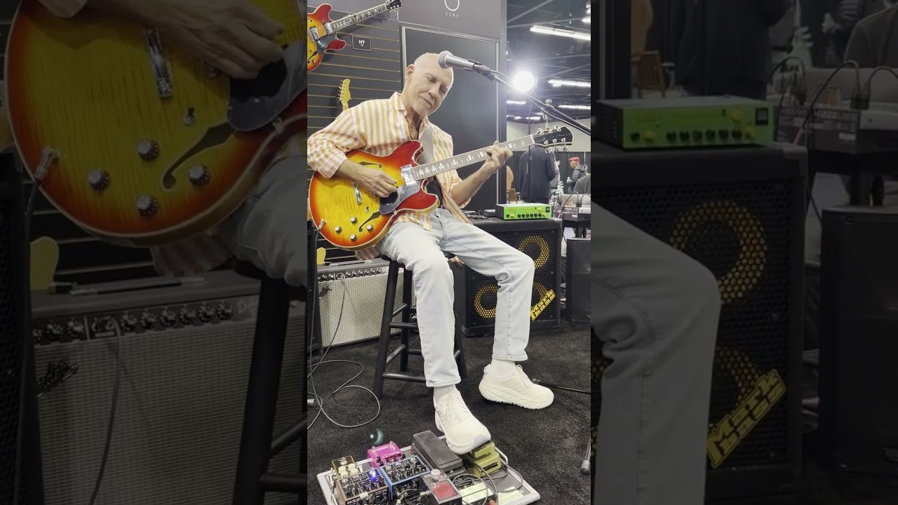 Namm 2025 - Larry Carlton at the Sire Guitar Booth