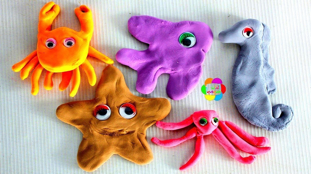 لعبة الاسماك الجديدة بالصلصال للاطفال العاب السلايم و الصلصال للبنات والاولاد play doh fishes toys