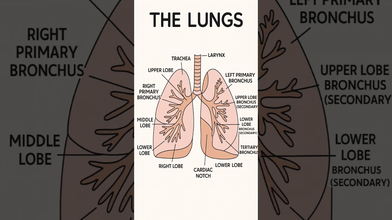 parts of lungs easy notes for nursing students #parts #lungs #anatomy #nurse