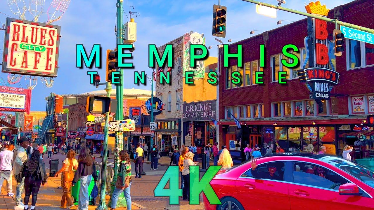 Memphis Beale Street Walk, Tennessee USA 4K - UHD