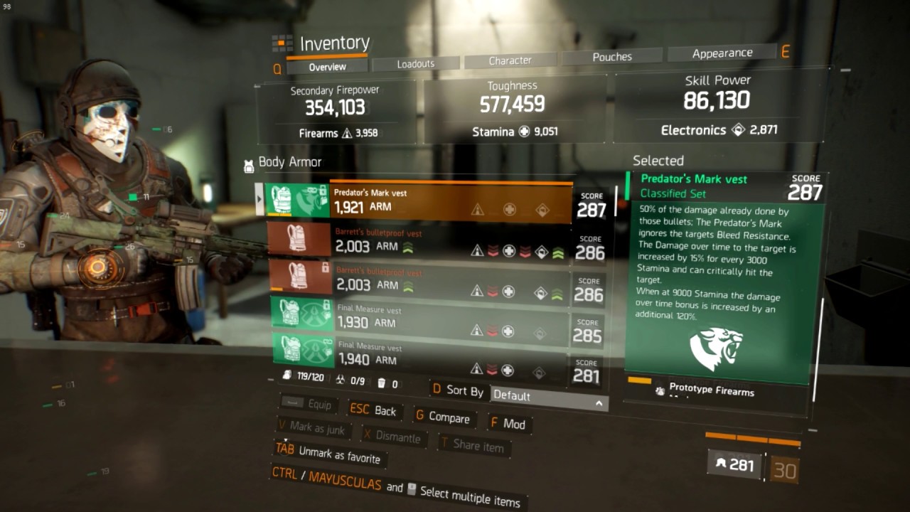 The Division | Predator's Mark Build 1.8 | Predator's Mark Classified Build