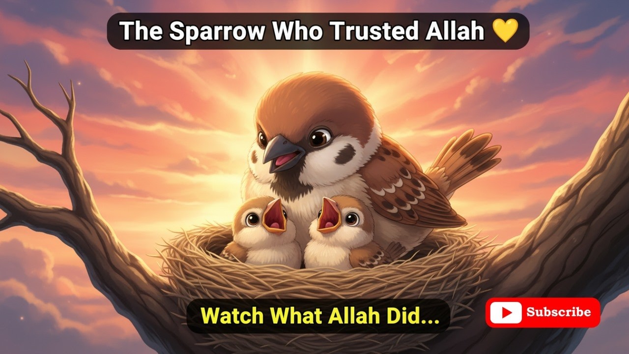 The Sparrow Who Trusted Allah | A Beautiful Story About Rizq & Faith | Sawab Diaries