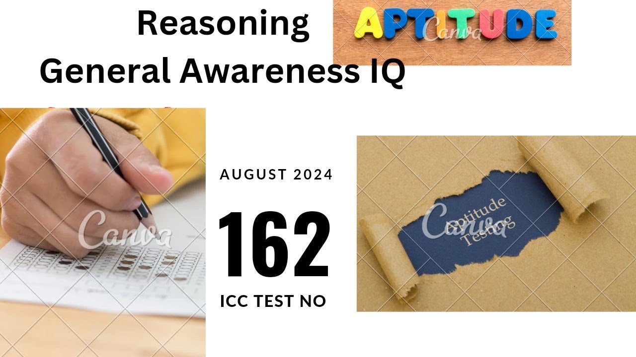 Reasoning Aptitude | General Awareness IQ| ICC test no 162| STS FPSc Spsc jobs | STS mcqs