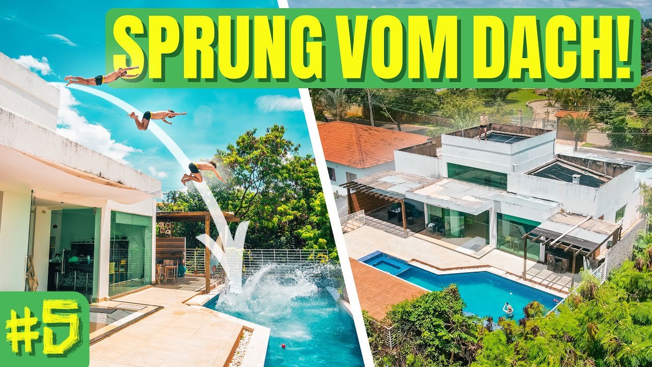 Aus 7M in FLACHEN POOL gesprungen?! | Wilde Sprünge in LUXUS-Villa! | Brasilia, Ep. 5 🇧🇷