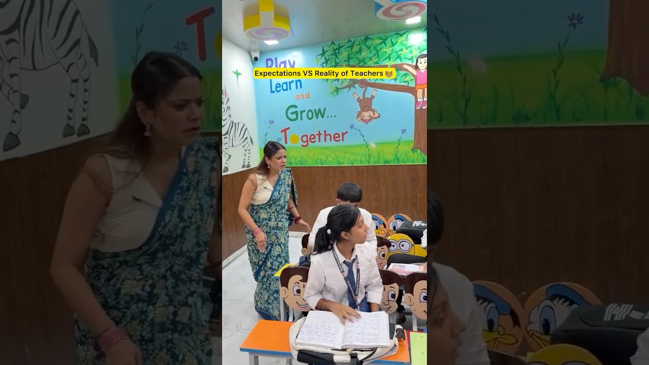 Expectations VS reality of teachers 👩&zwj;🏫🏫 #shorts #sejalgabashorts #school #teacher