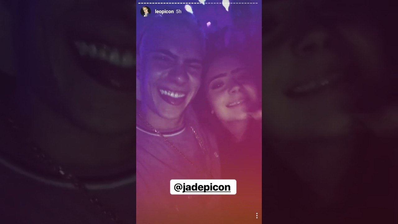 Jade Picon beijando menino na balada filmado pelo proprio Leo Picon