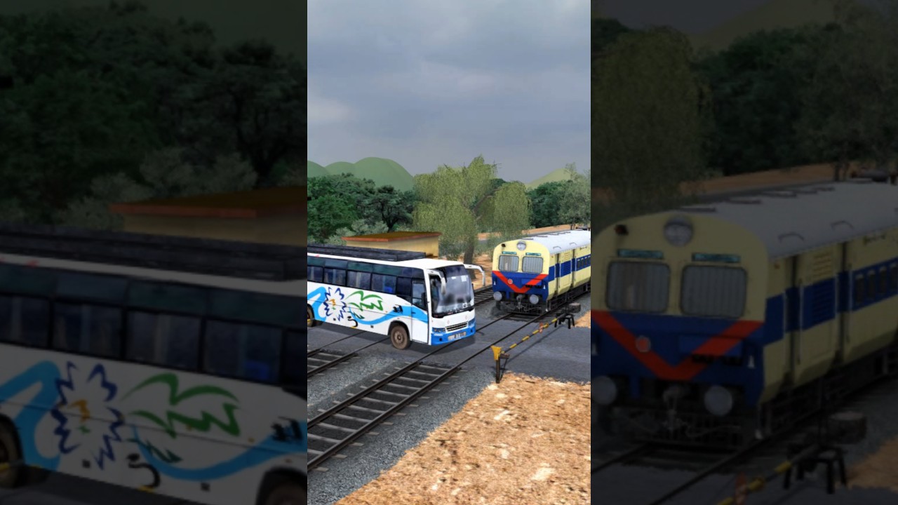 TRAIN VS BUS🚌 ACCIDENT &ndash; Train Crash💥 | #train #bus #traingame