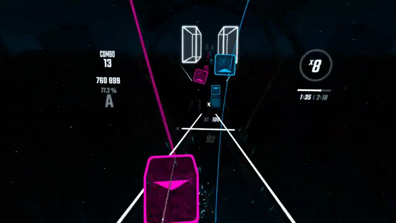 My Desperate attempt at Machine Gun Poem Doll on Beat Saber.
