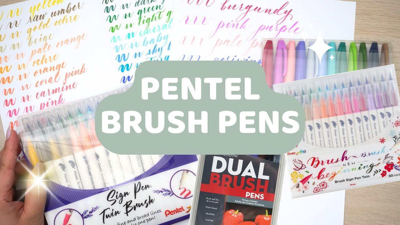 Моя реакция и образцы ручек Pentel Pastel Brush Pens и Twin Brush Pens