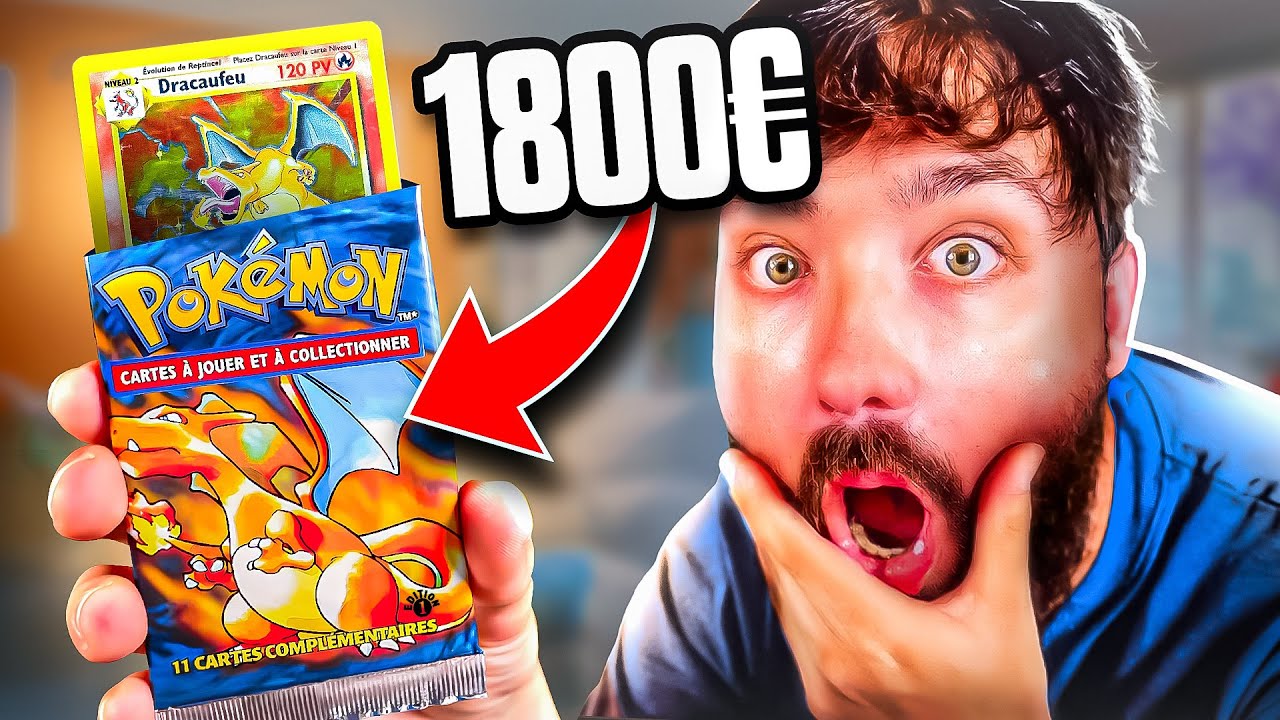 OUVERTURE D&rsquo;UN BOOSTER POK&Eacute;MON SET DE BASE &Eacute;DITION 1 LOURD 1996 !
