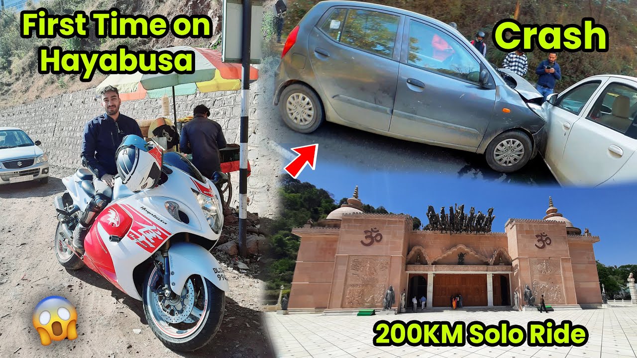 First time on Hayabusa | My First Motovlog | Brutal Car Crash😱 | Solo Ride | Best day of my Life🔥