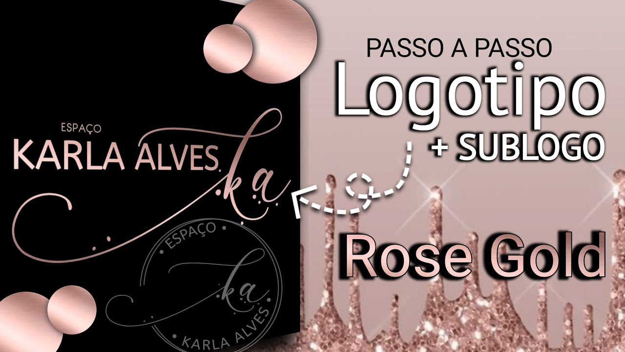 LOGOTIPO+SUBLOGO ROSE GOLD (PROFISSIONAL) usando o Pixellab✨ ATUALIZADO 2022