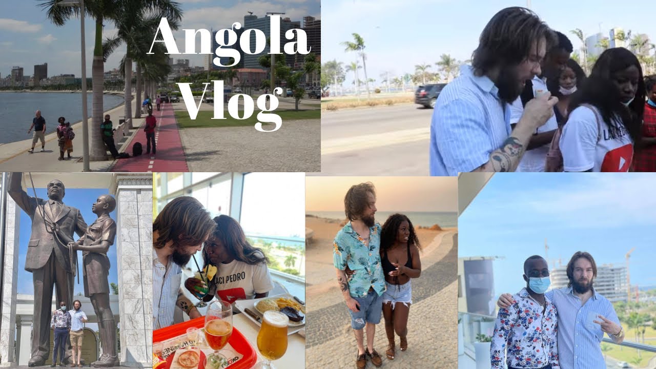 Angola Vlog: Part 6 - Meu namorado branco Americano come comida da zunga Angola/viagem em Angola