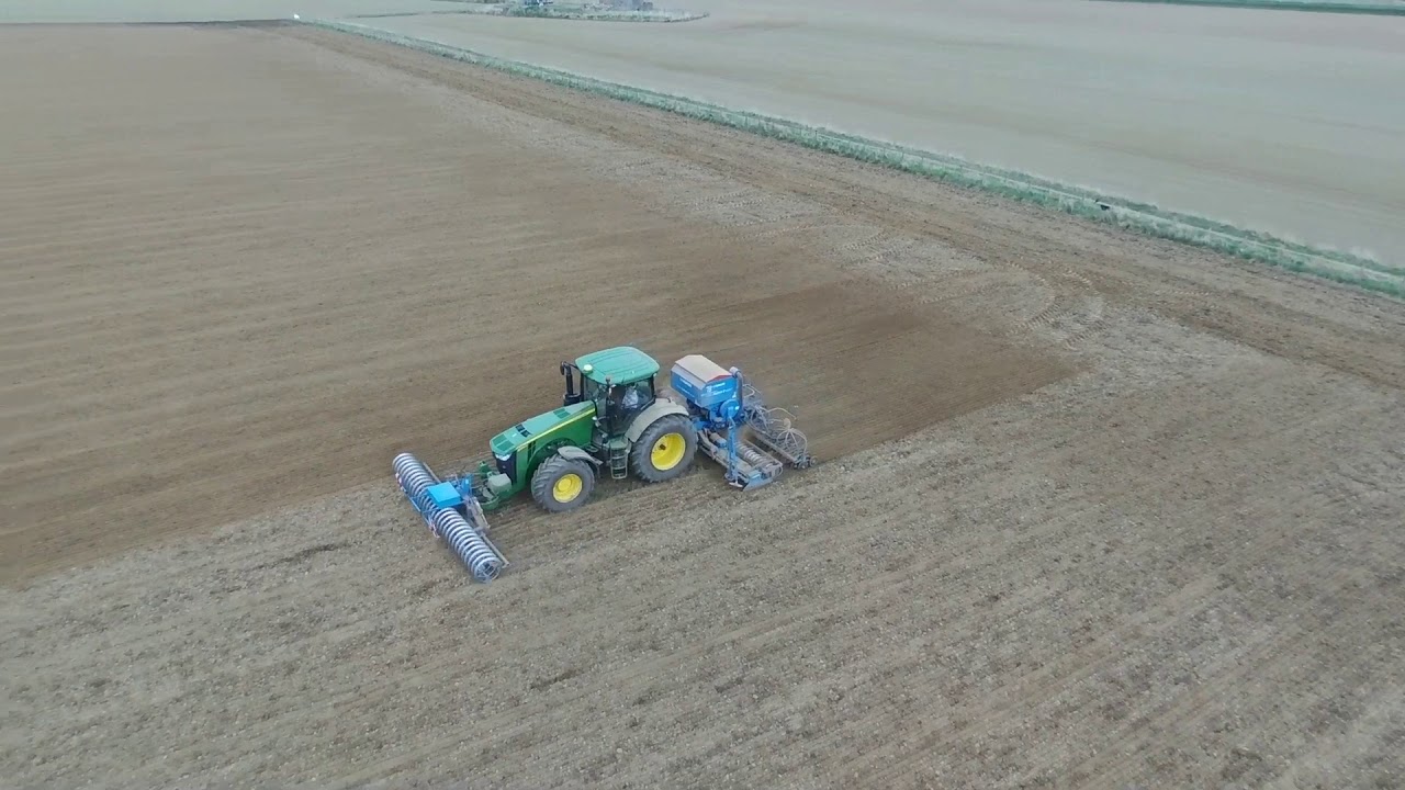 Cultivating and drilling Peas in Perthshire spring 2017