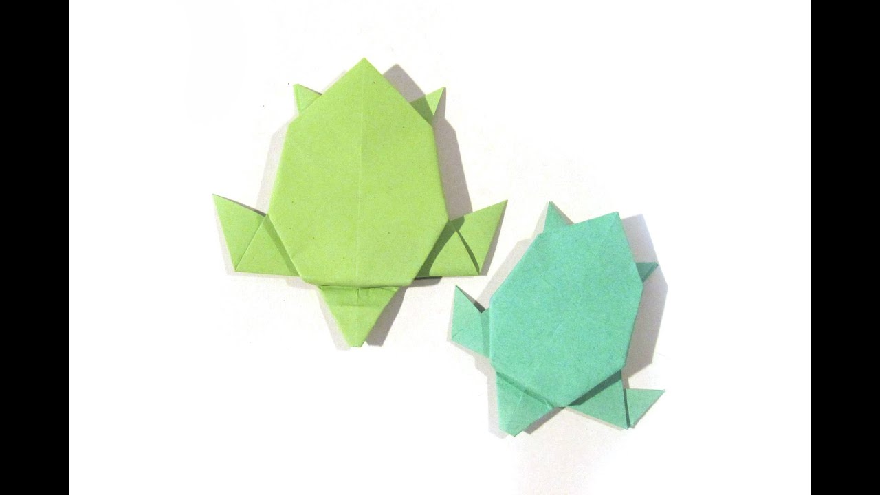 Origami Turtle (FIRST VERSION) - Tutorial - How to make an easy origami turtle