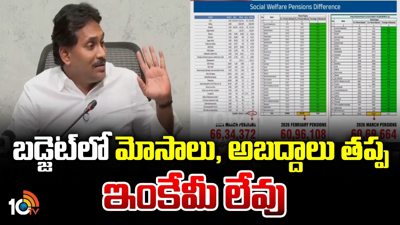 బడ్జెట్‌లో మోసాలు, అబద్దాలు తప్ప ఇంకేమీ లేవు | | YS Jagan Press Meet | 10TVNews