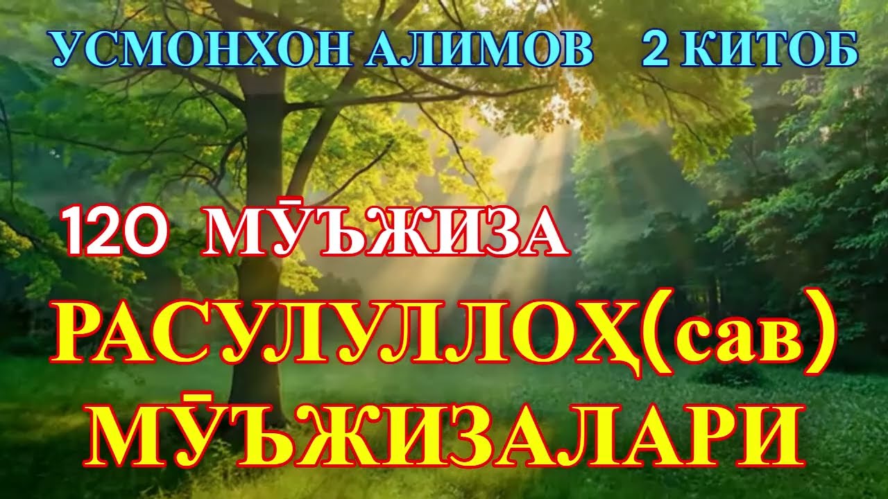 117 - 120 МӮЪЖИЗАЛАР.  УСМОНХОН АЛИМОВ.  2 КИТОБ