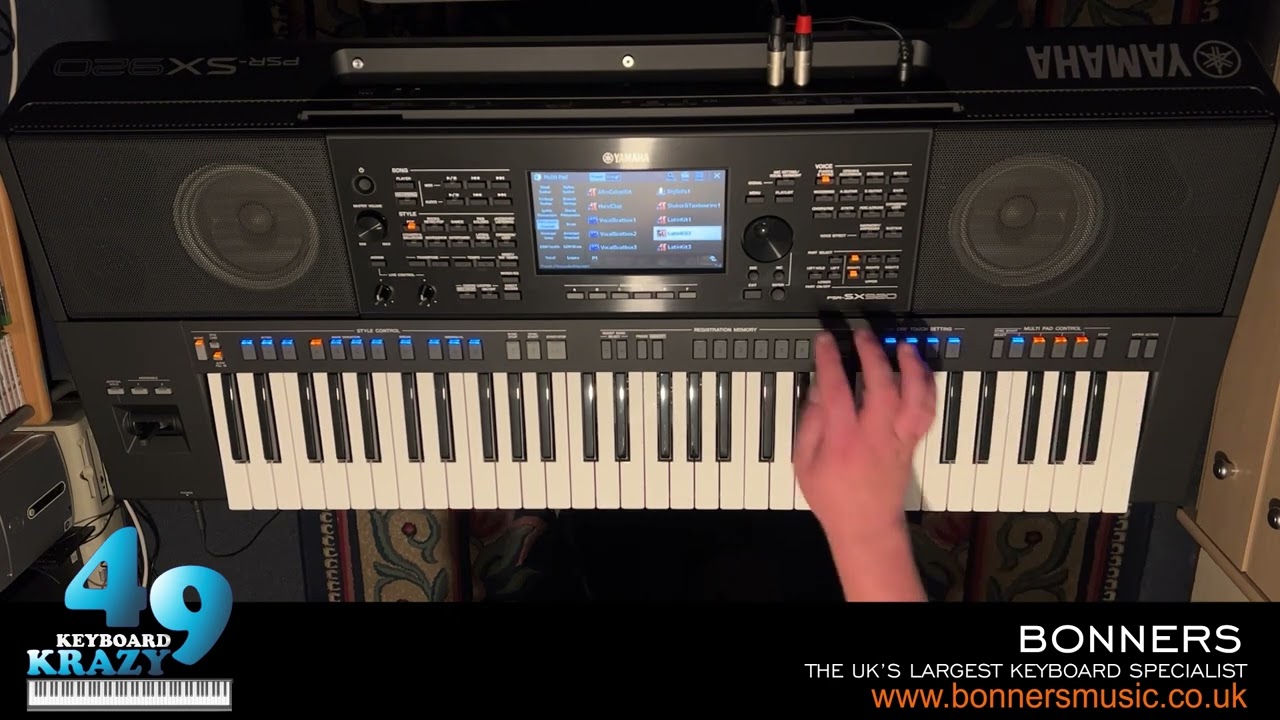 Yamaha PSR-SX920 Keyboard - Multi Pads (WorldPercussion, PercussionOneshot, Drum, ArrangerLoop)