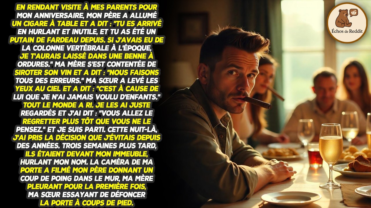 Pendant que je rendais visite à mes parents pour mon anniversaire, mon père a allumé un cigare à...