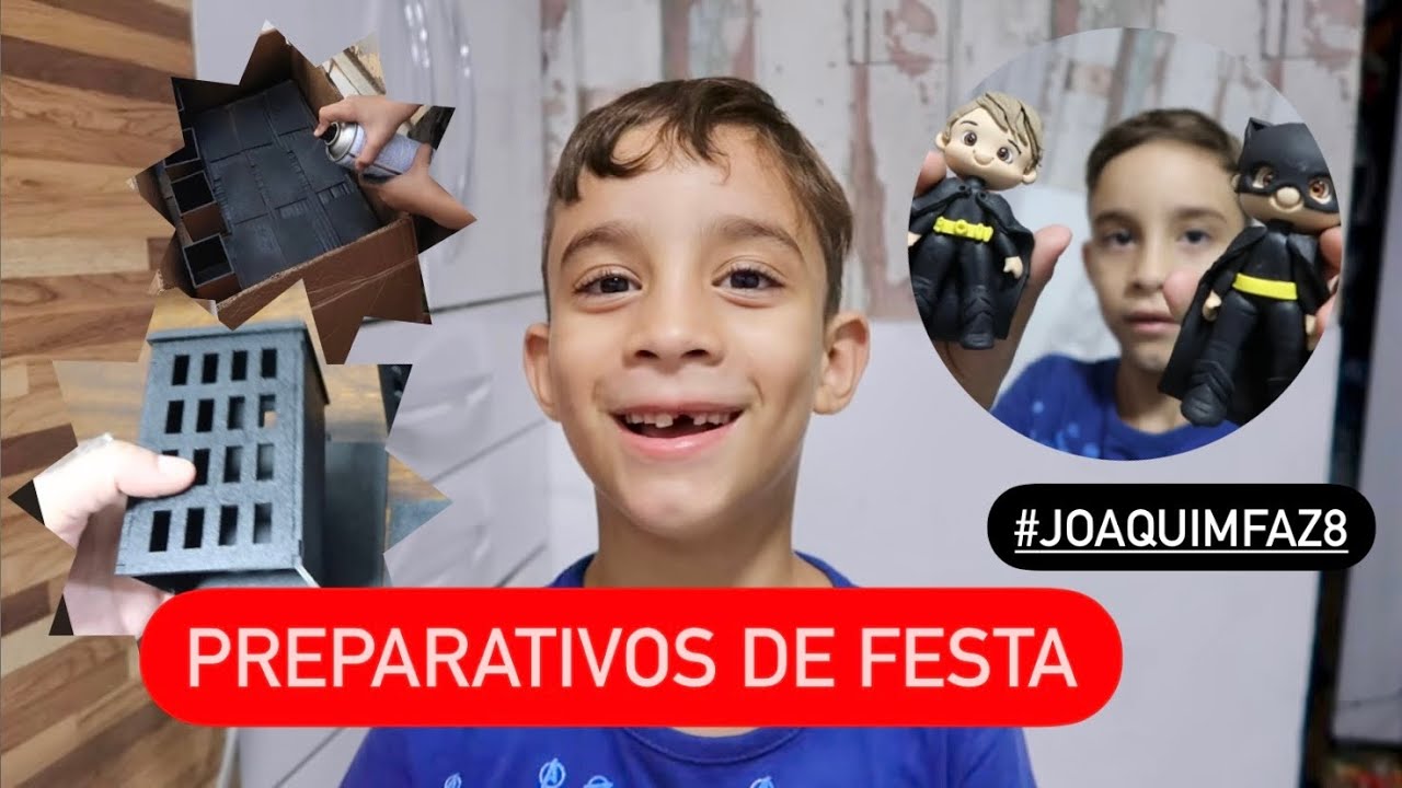 PREPARATIVOS JOAQUIM 8 ANOS - FESTA TEMA BATMAN VS SUPERMAN DE LEGO - Biscuits, Acrilicos e outros