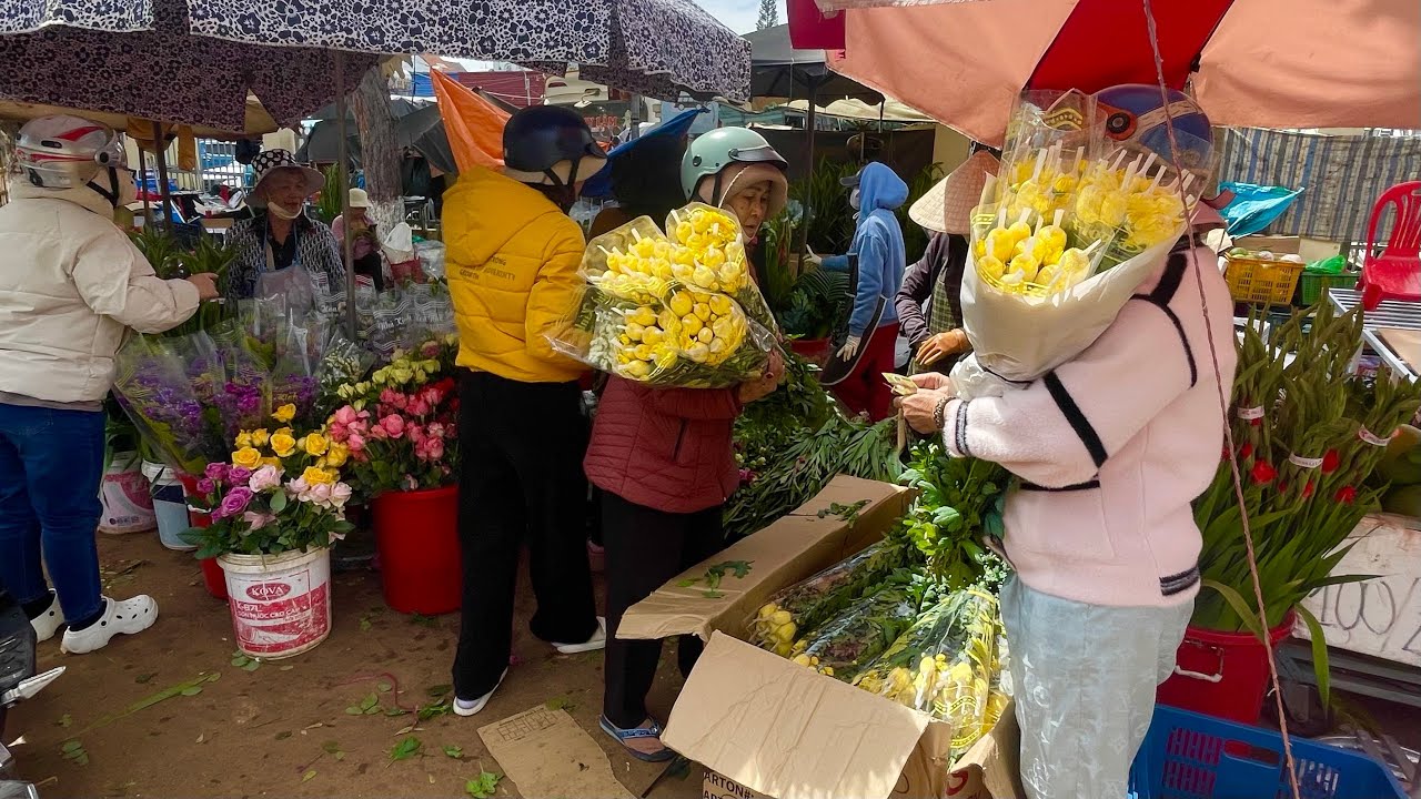 Giá Bán Lẻ Hoa Lay Ơn +1 Số Loại Hoa Đà Lạt  23 Âm Lịch tết 2026 Chợ Ở Lâm Đồng