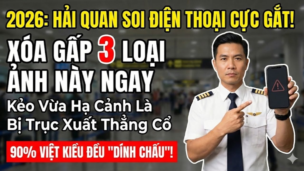 2026: Hải Quan Soi Điện Thoại Cực Gắt! Xóa Gấp 3 Ảnh Này Kẻo Bị TRỤC XUẤT Thẳng Cổ, 90% Dính Lỗi