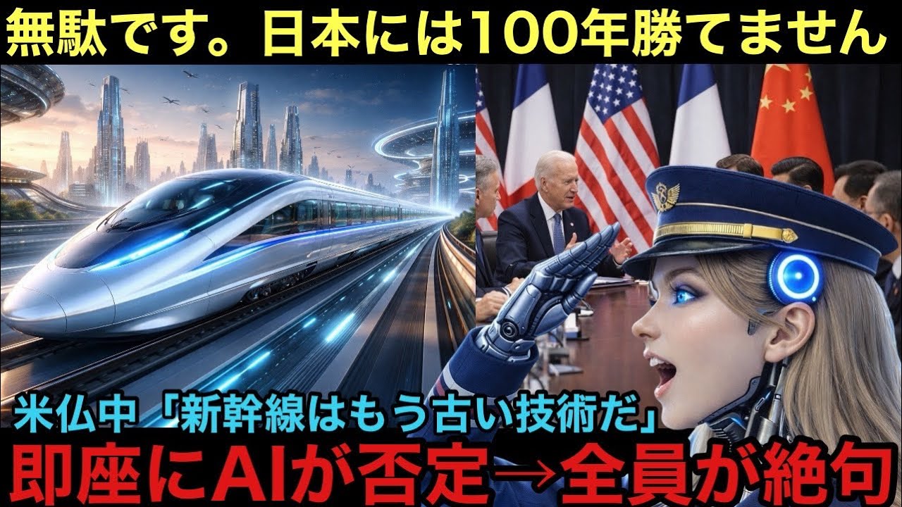 AI「無駄です。日本の鉄道には100年勝てません」米仏中の交通専門家「新幹線はもう古い」→即座にAIが否定…その理由に全員が絶句