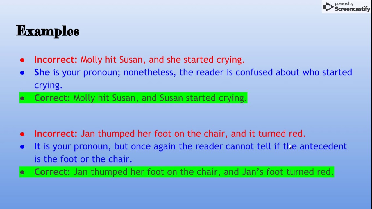 Vague Pronouns!