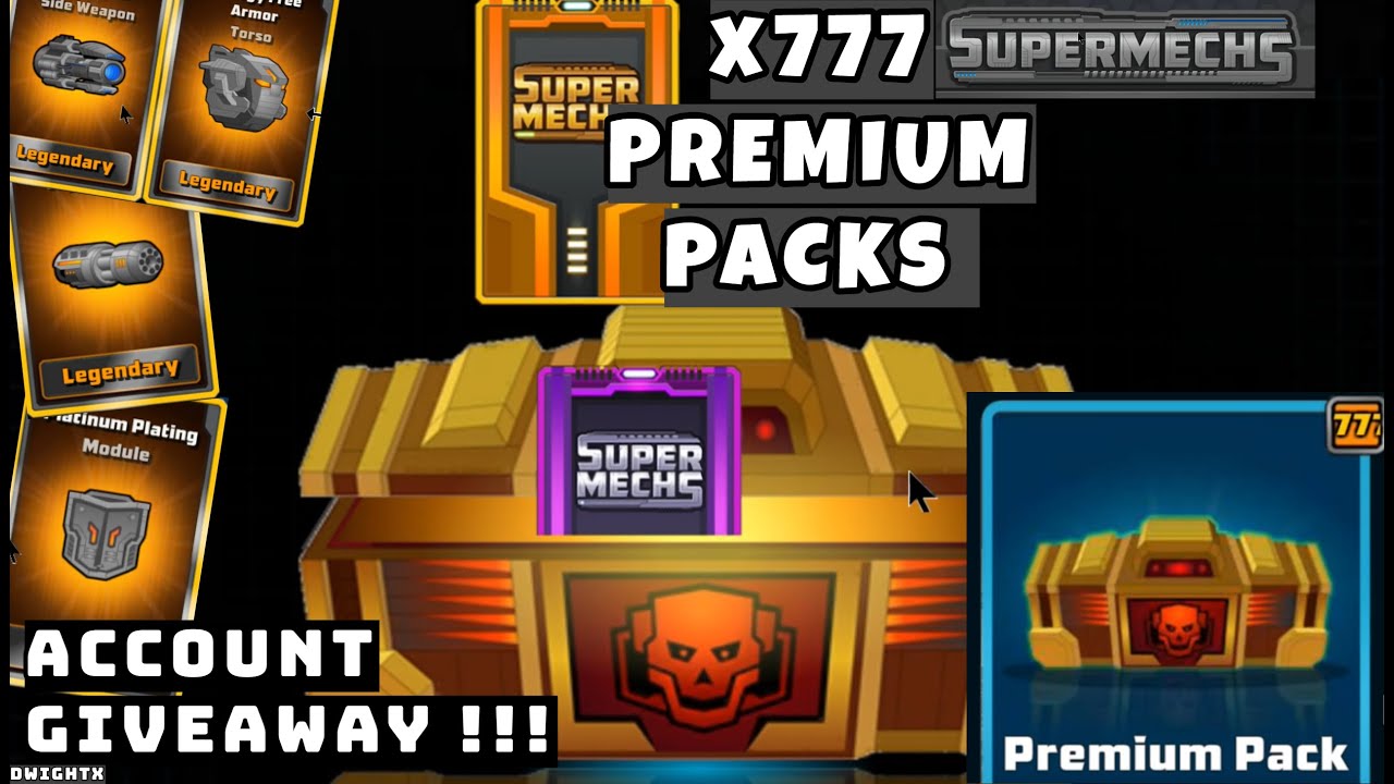 Supermechs⛅ x777 Premium Packs📦 RECORD🎉(ACC GIVEAWAY)🦃
