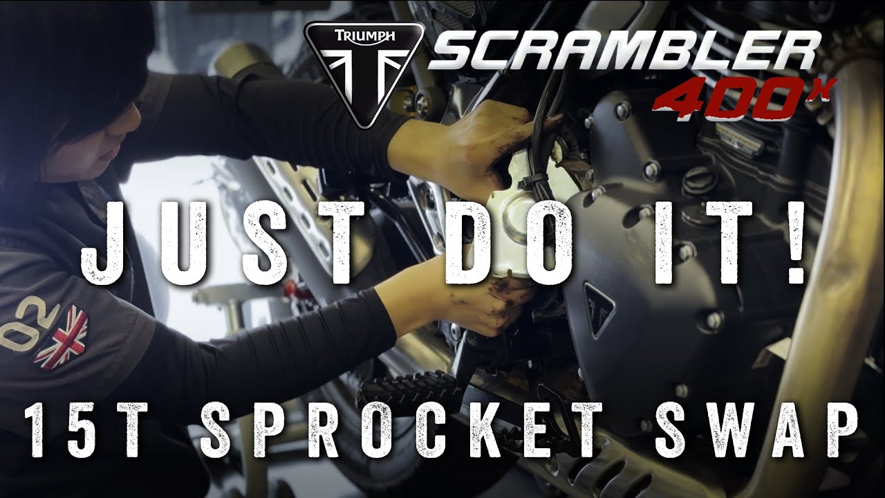 Pro Mechanic Upgrades My Triumph 400X Scrambler: Full Sprocket Swap Uncut at Kagoshima Triumph!