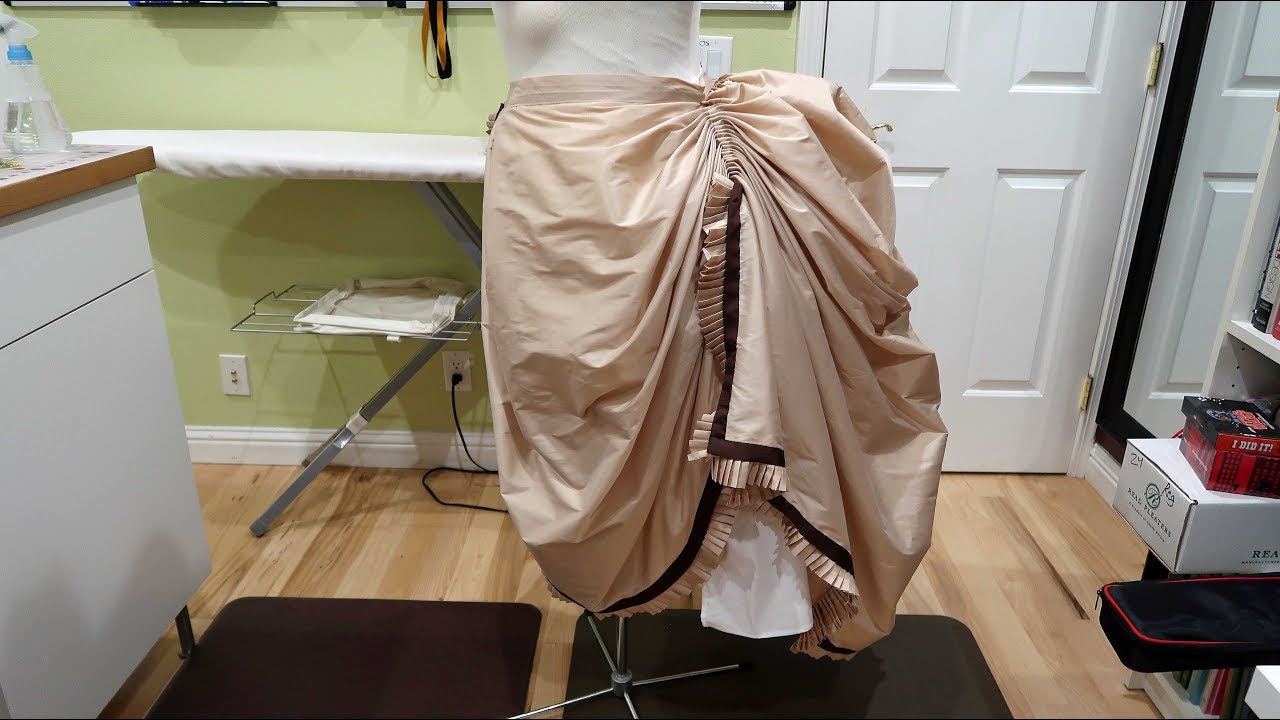 Finishing My Lady Watson Bustle Over-skirt