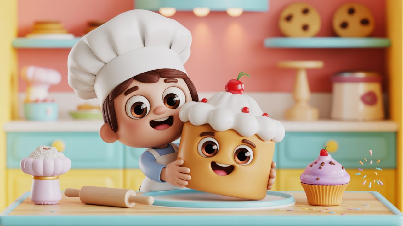 Pat-a-Cake Pat-a-Cake 🧁 | Bakers Man Nursery Rhyme for Kids | Sing Along