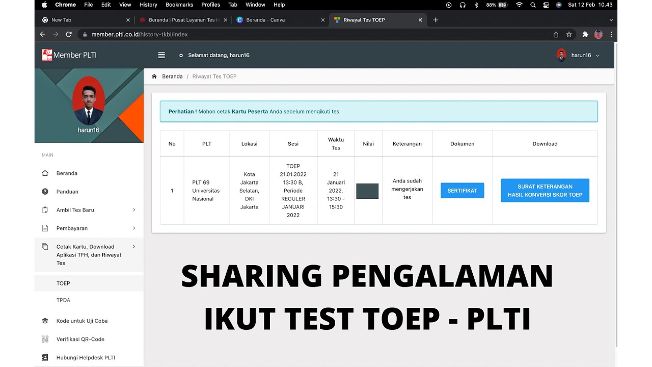 Cara Ikut Test TOEP PLTI 2022