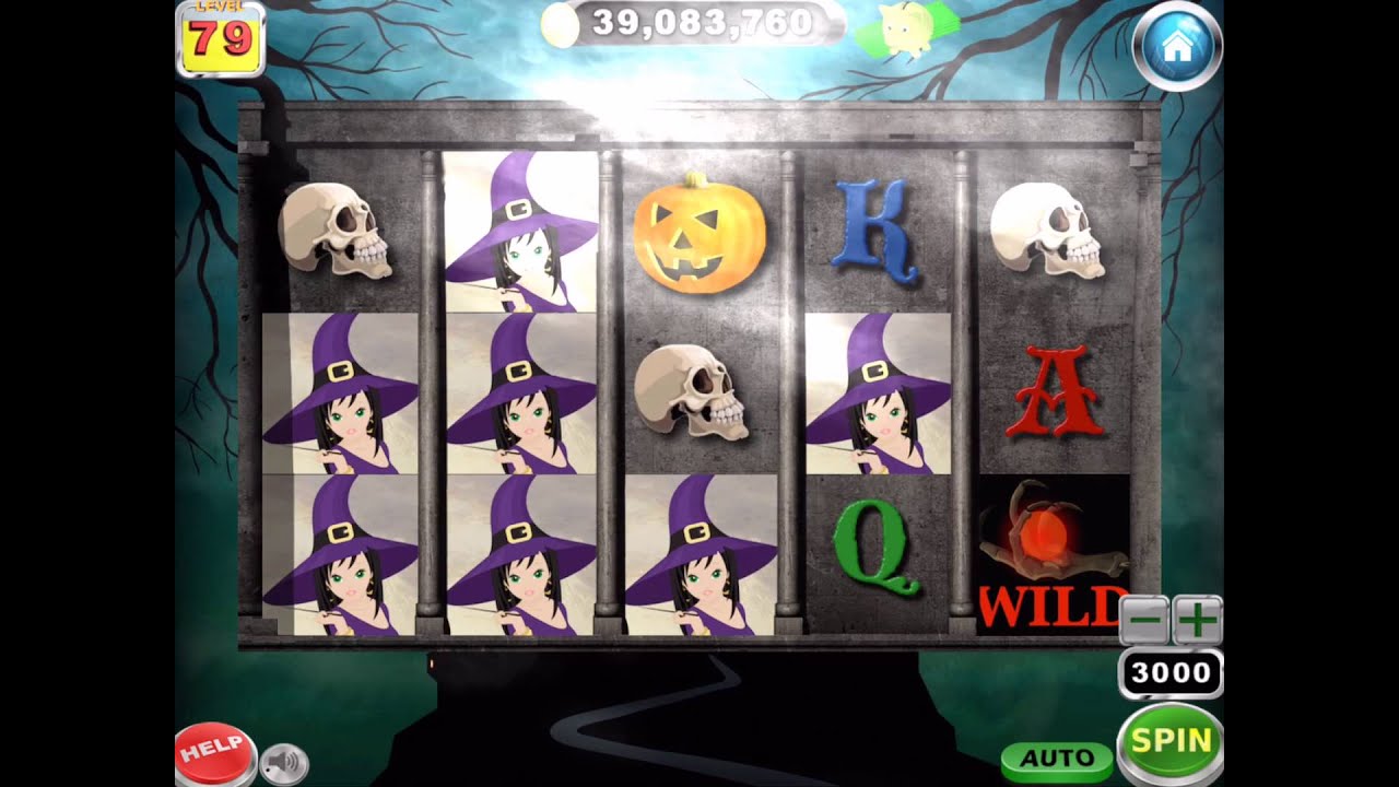 Witch's Spell mini feature in Vegas Fun Free Slots app