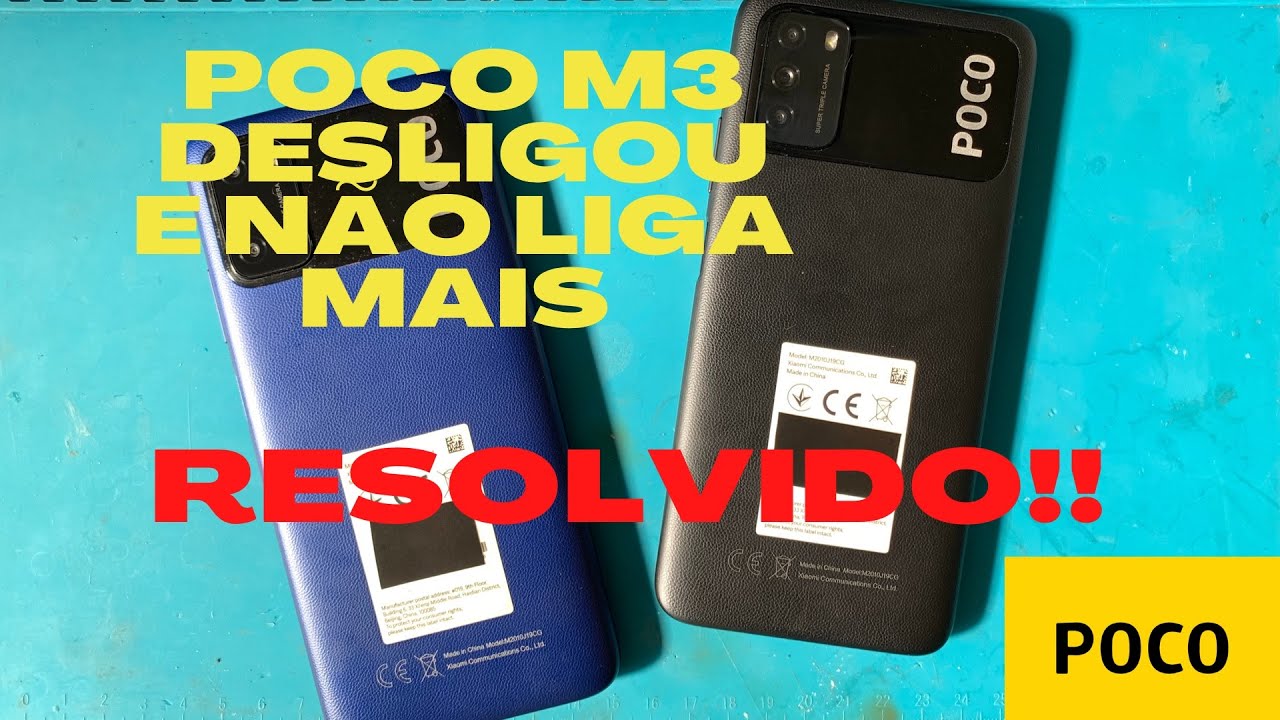 POCO M3 DESLIGOU E NÃO LIGA MAIS. RESOLVIDO!!