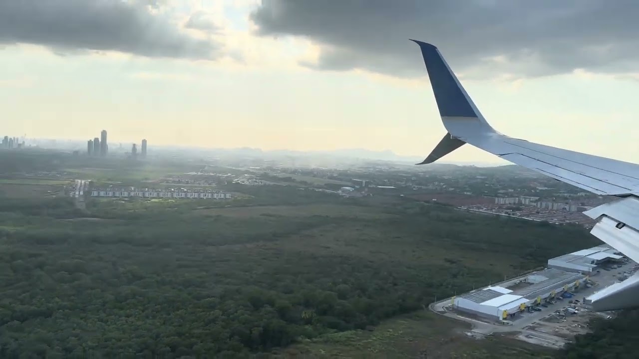 Landing in Tocumen International Airport (PTY), Panama City, Panama