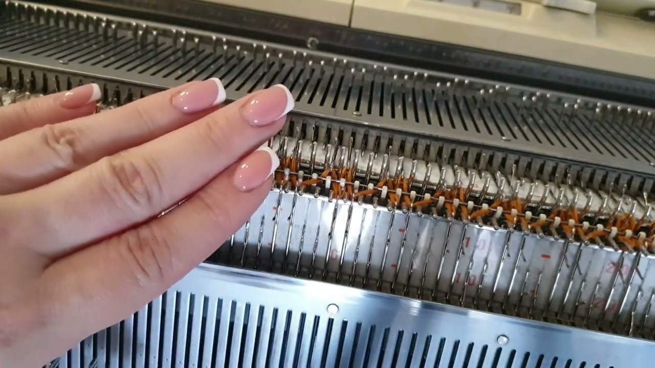 Резинка 2×2 на вязальной машине