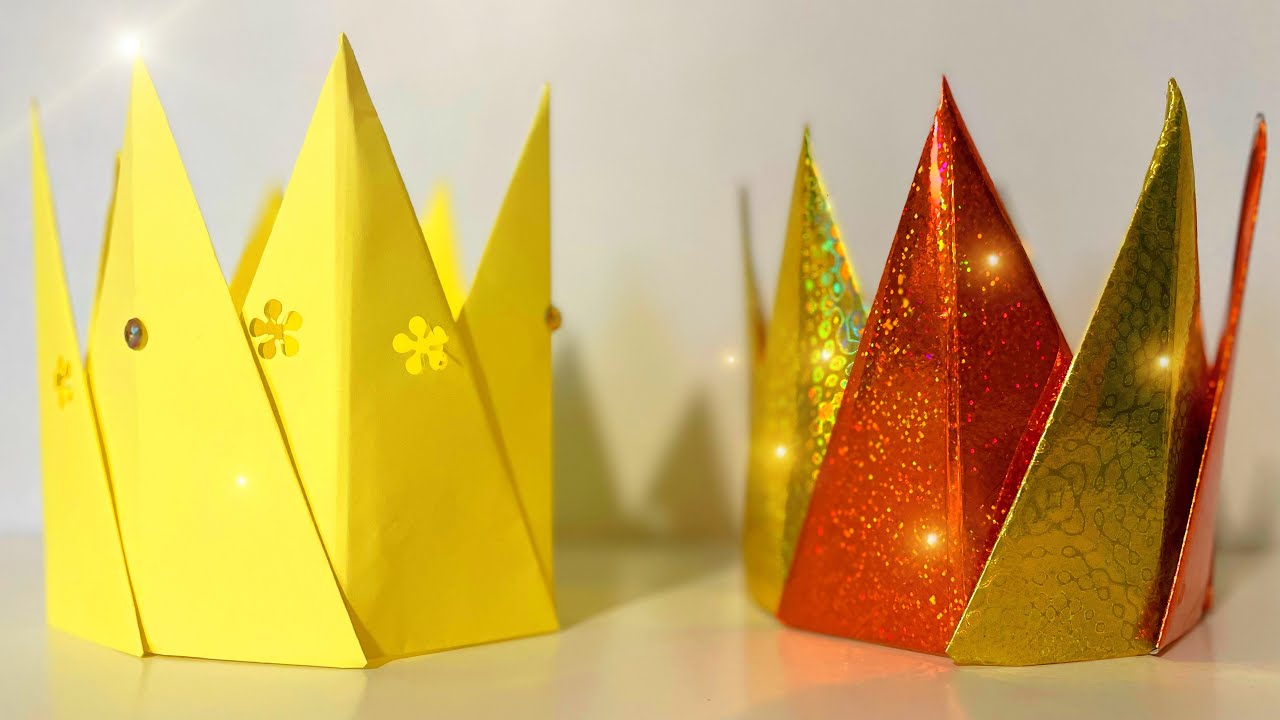 Comment faire une couronne pour la galette des rois 👸🤴How to make paper crown 👑 easy paper DIY