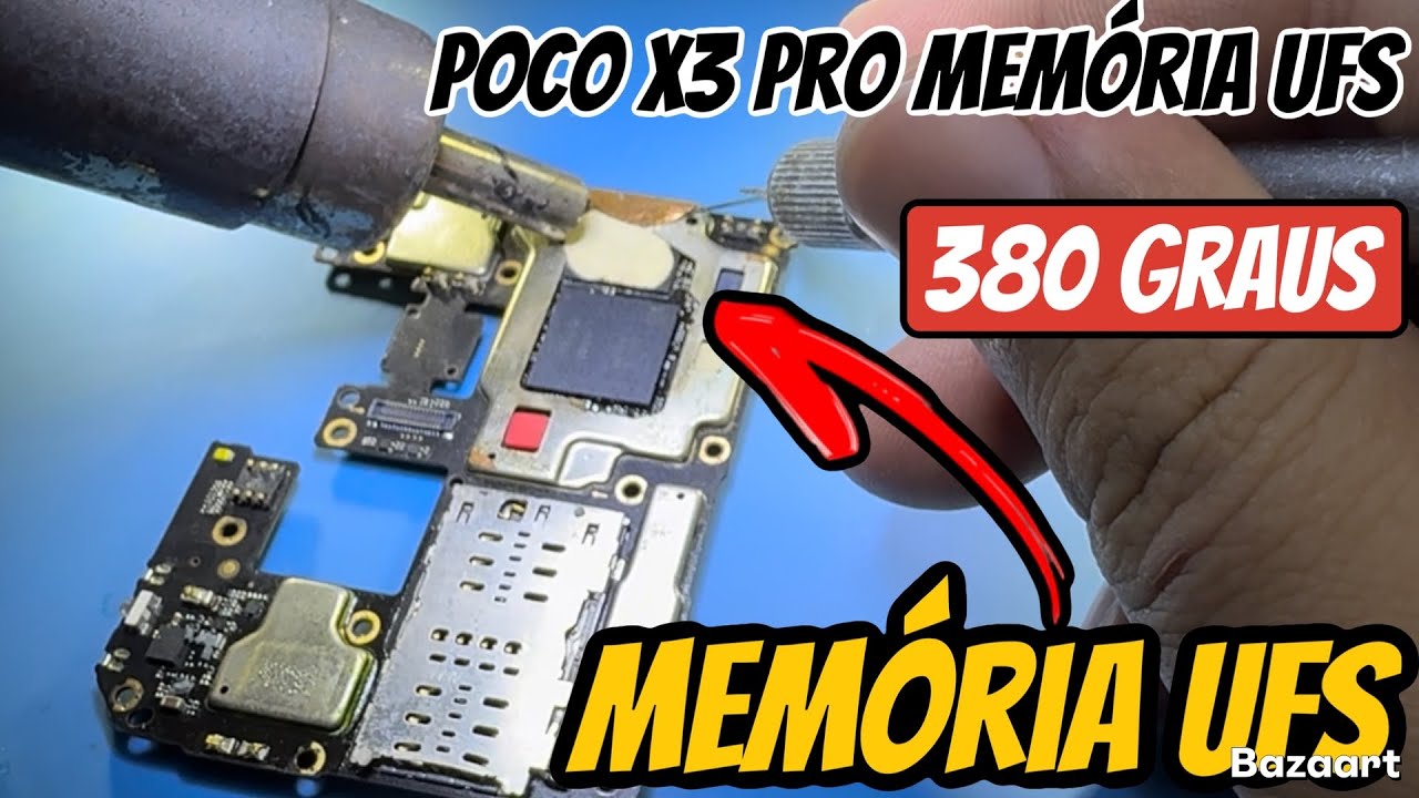 Como tirar uma memória UFS de forma correta no x3 pro | Reparo da memória so x3 pro Passo a passo