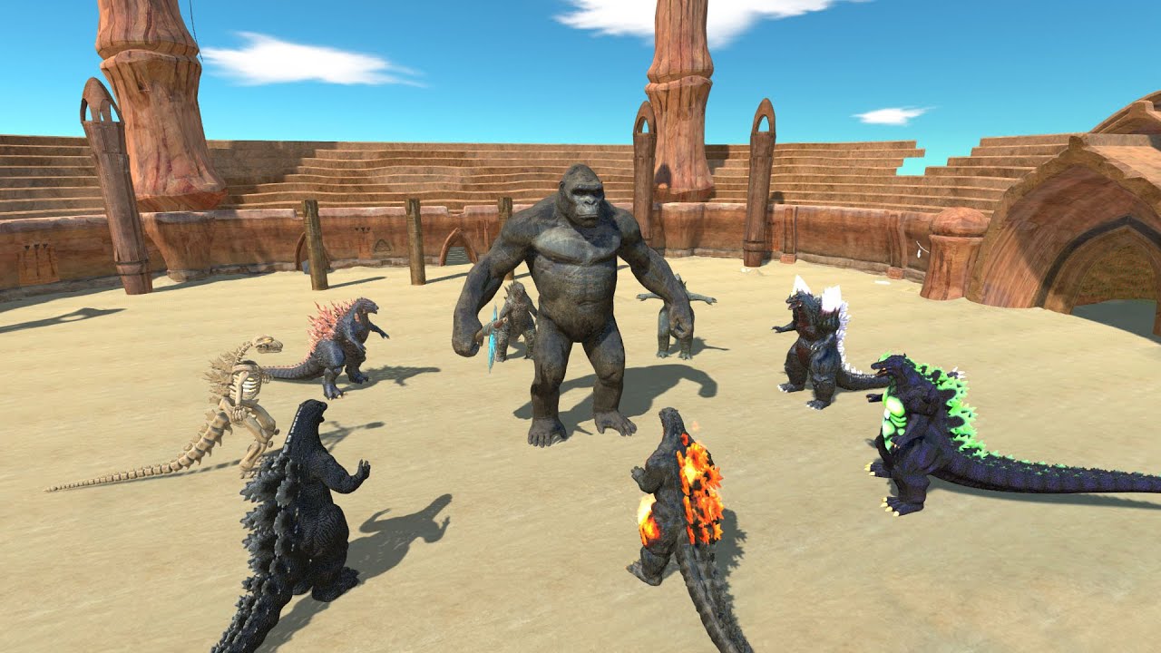 1 King Kong vs ALL Godzilla - Animal Revolt Battle Simulator