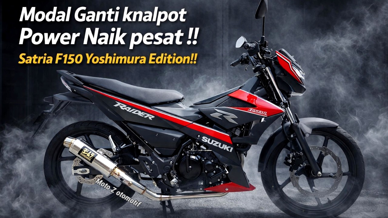Modal Ganti knalpot,Power Satria FU Naik pesat !! inilah Suzuki Satria F150 Yoshimura Edition !!
