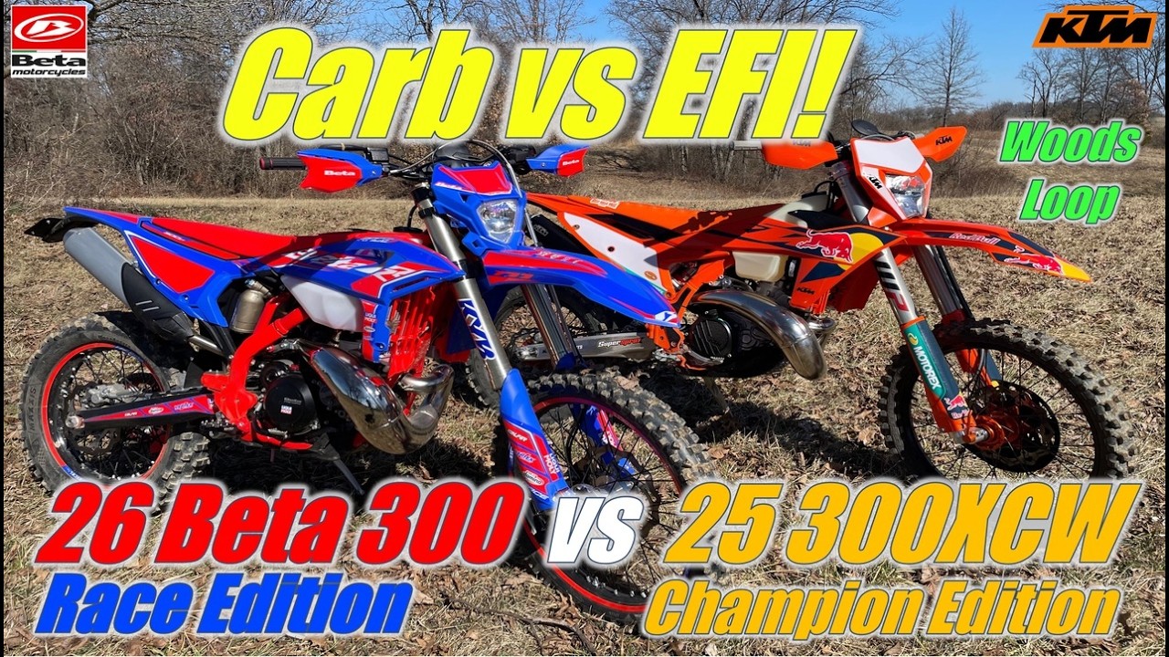 Карбюратор против системы впрыска топлива! Сравнение мотоциклов Beta 300 Race Edition 2026 года и...