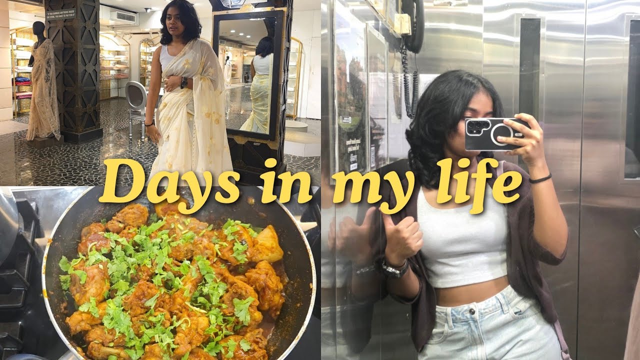 DAYS IN MY LIFE ☕️/ Hanna Shajohn/ Onam shopping / cooking / Home vlog