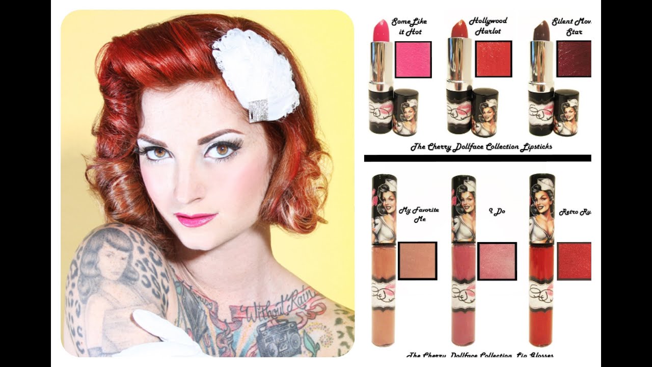 Bomber Betty Vintage Makeup Tutorial Part 3: Some Like It Hot Pink CHERRY DOLLFACE