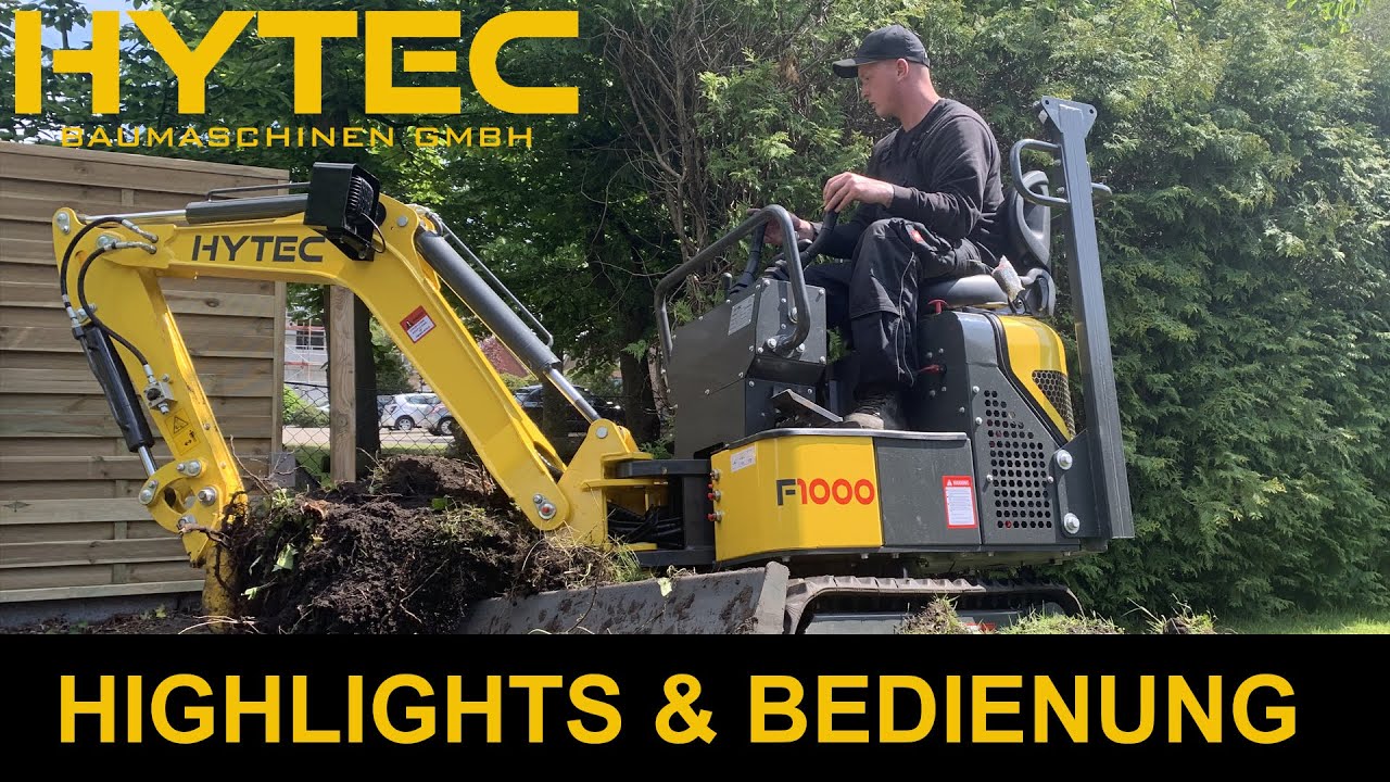 Hytec F1000 Minibagger | Funktionen & Highlights