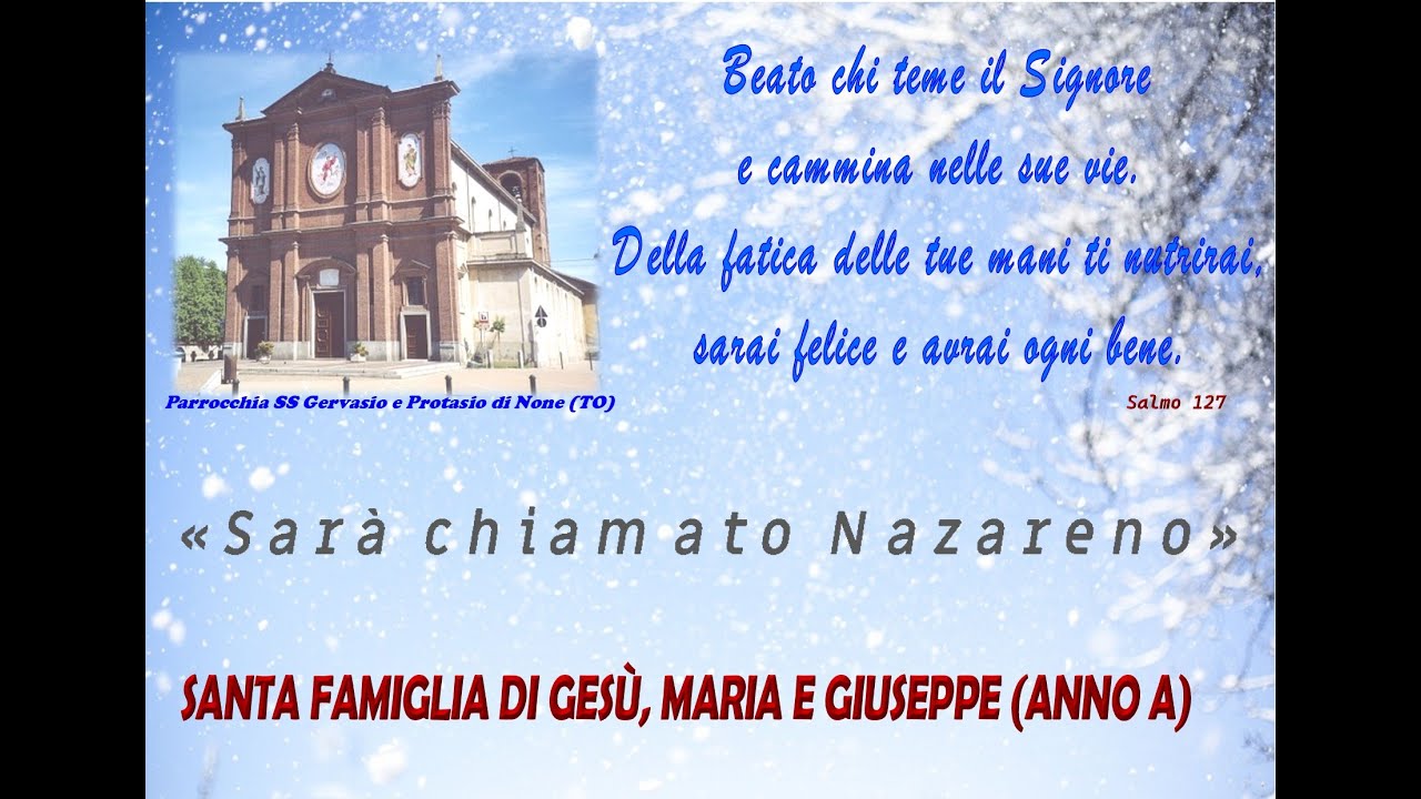 SANTA FAMIGLIA DI GESÙ, MARIA E GIUSEPPE (ANNO A)