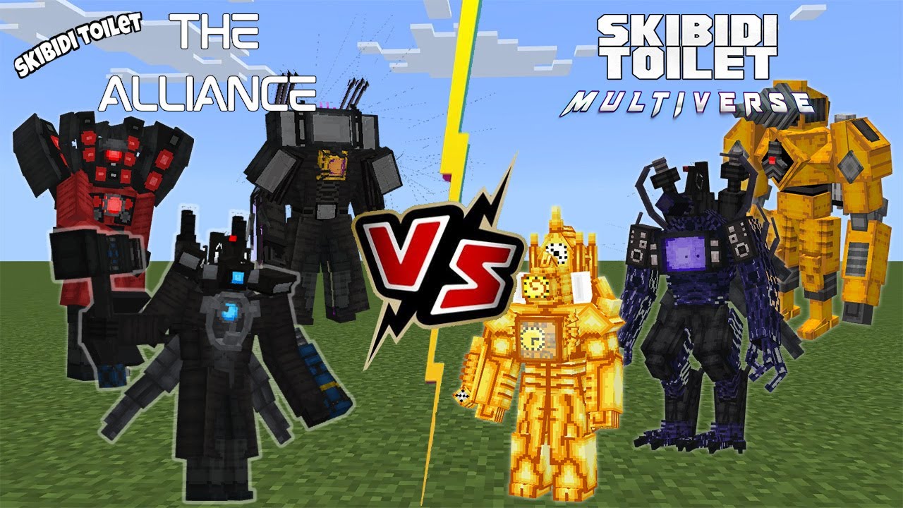 Skibidi Toilet Multiverse VS The Alliance Titans [Minecraft PE]
