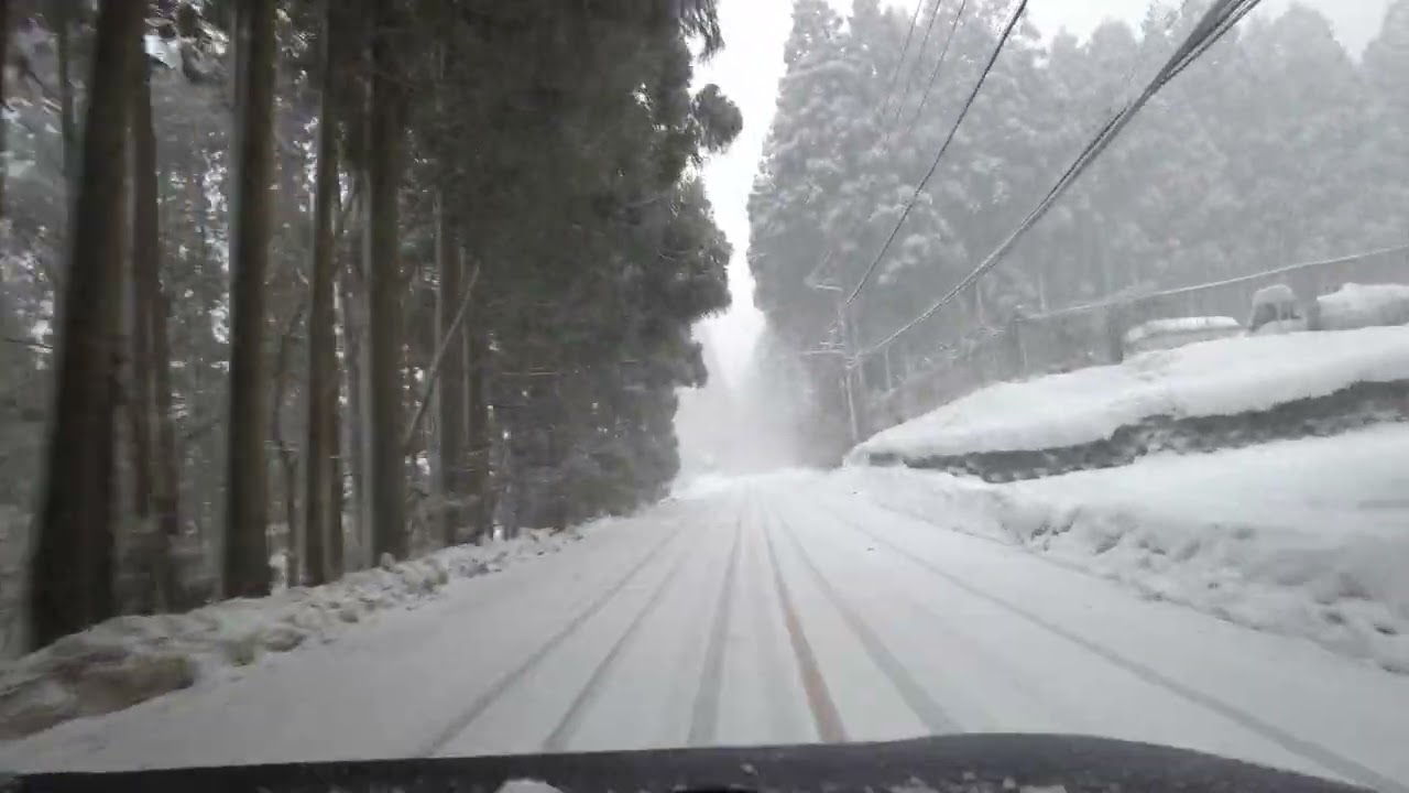令和8年2月8日、降雪になった滋賀県高島通過中　2026