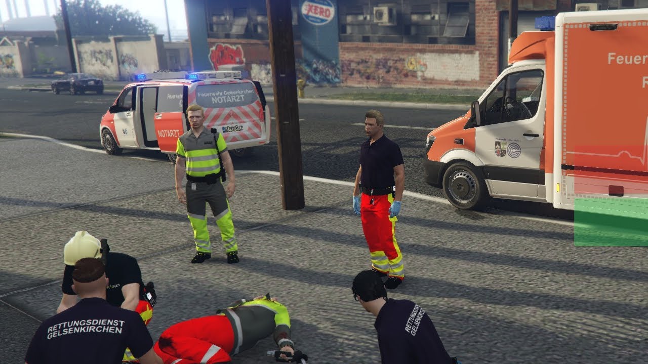 💥 Explosion an Tankstelle ⚡ Part 01⚡ Gelsenkirchen GTA RP Server  🚑 Rettungsdienst im Einsatz